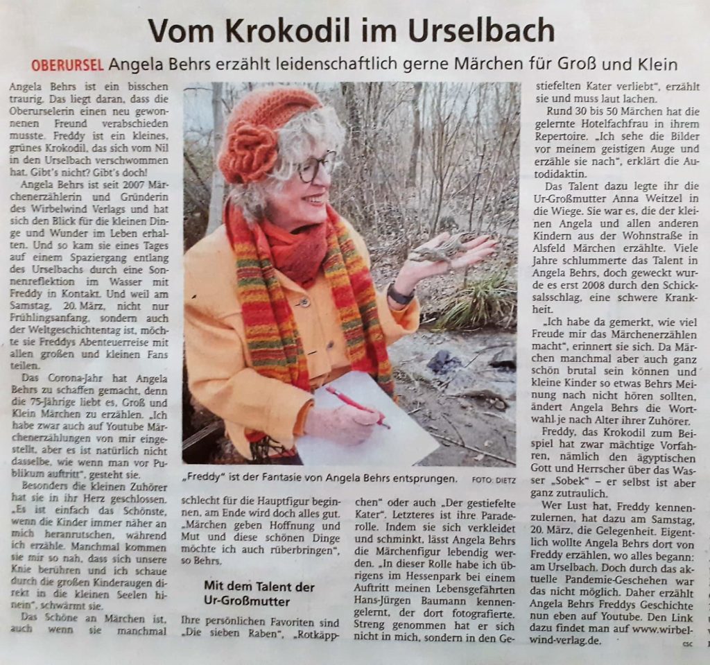 Vom Krokodil im Urselbach - Taunus Zeitung vom 19. März 2021