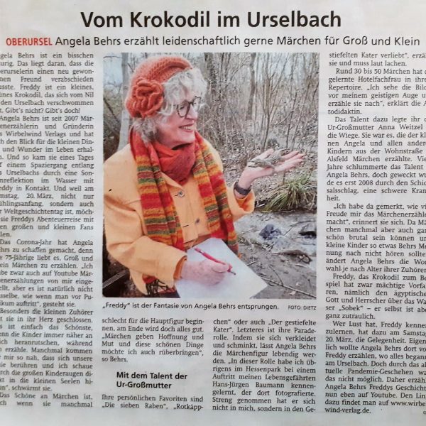 Vom Krokodil im Urselbach - Taunus Zeitung vom 19. März 2021