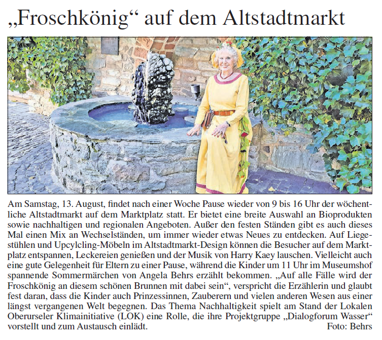 Frochkönig auf dem Altstadtmarkt