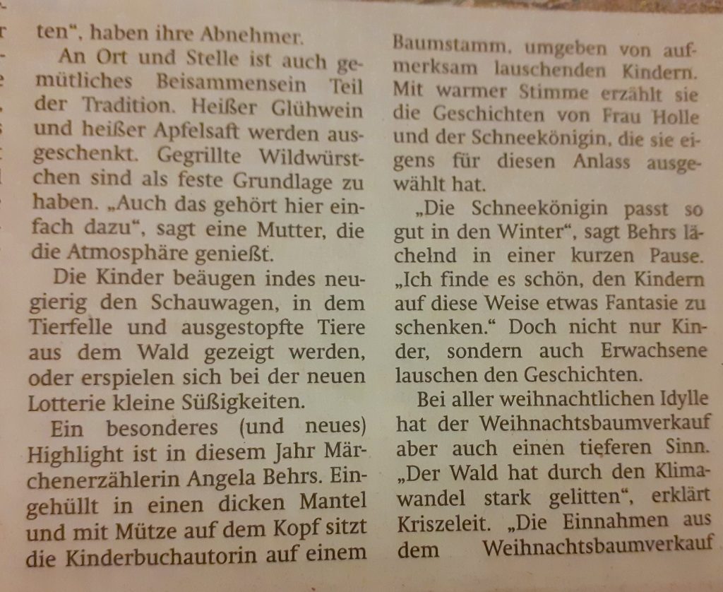 Bericht in der Taunus Zeitung von Esther Fuchs
