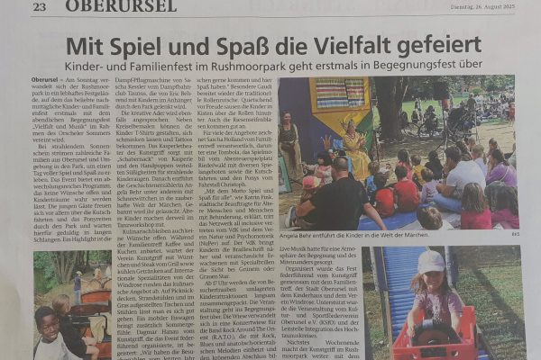 Familienfest, Taunus Zeitung 26.08.2025